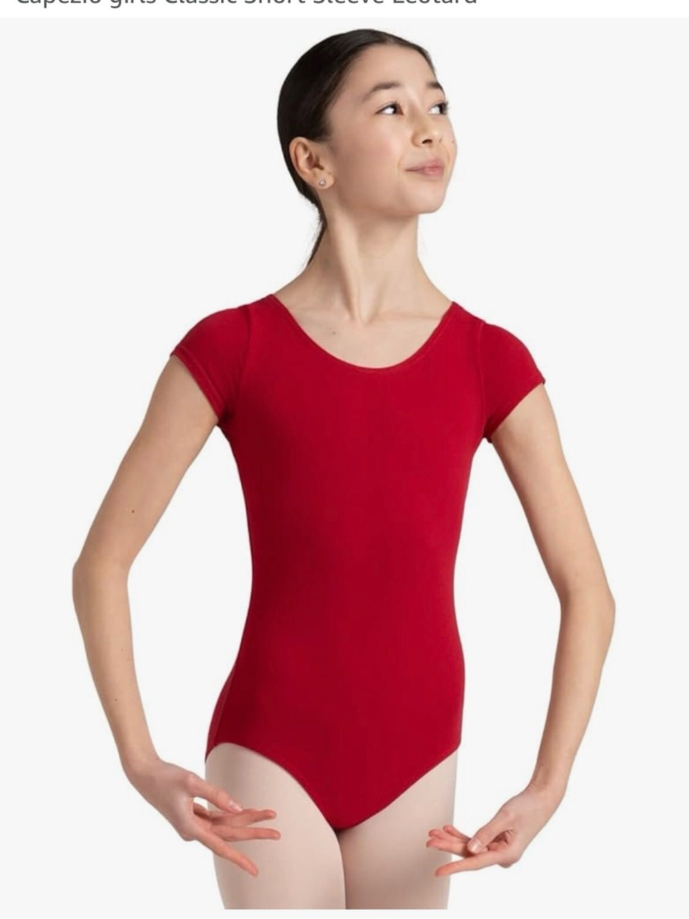 Capezio Red Short Sleeve Dance Leotard